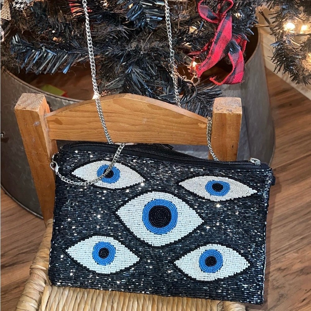 NWT Evil eye Beadsmith Crossbody/clutch